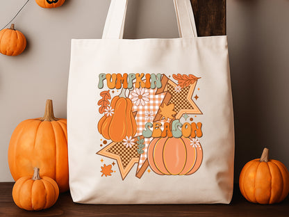 Pumpkin Season, Retro Fall Sublimation Print
