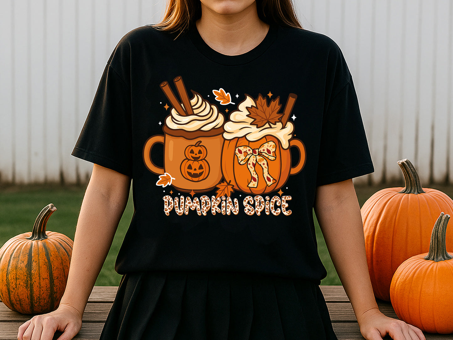Pumpkin Spice, Fall Coquette Bow Sublimation