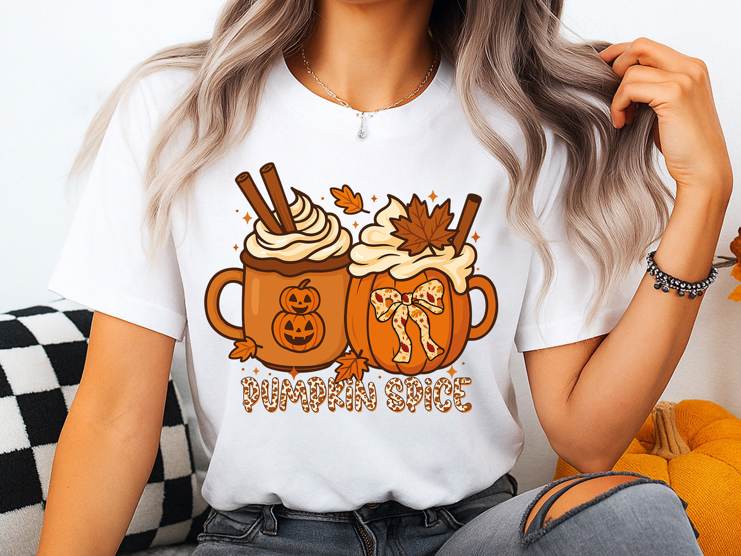 Pumpkin Spice, Fall Coquette Bow Sublimation