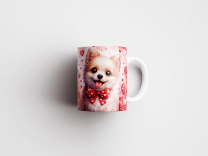 Puppy Valentine's Day Mug Wrap Sublimation