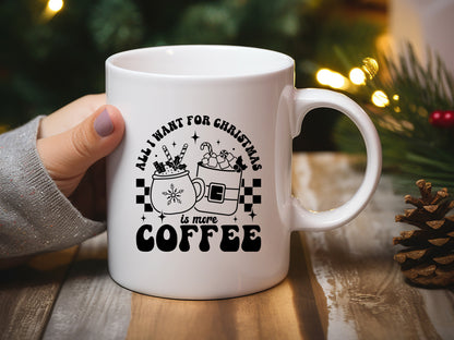 Retro All I Want for Christmas is More Coffee SVG File