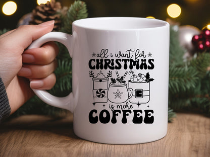 Retro All I Want for Christmas is More Coffee SVG