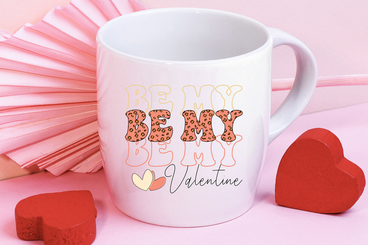 Retro Be My Valentine Sublimation Design