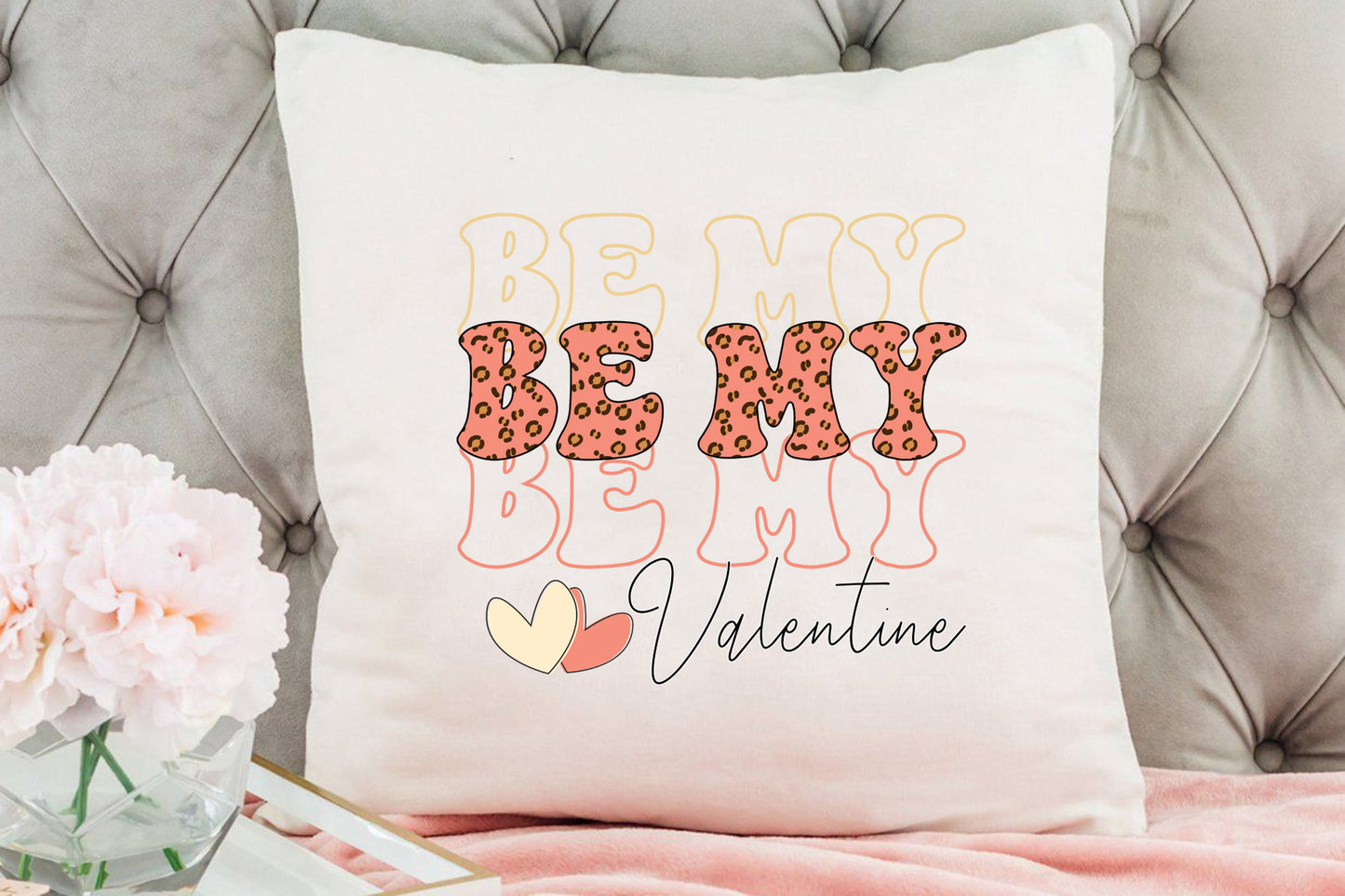 Retro Be My Valentine Sublimation Design