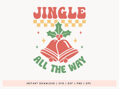 Retro Christmas SVG - Jingle All the Way