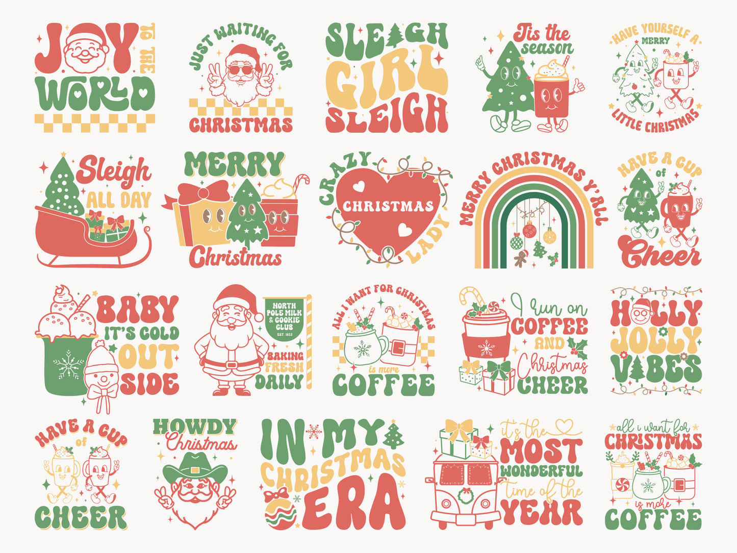 Retro Christmas SVG Design Bundle