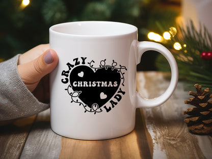 Retro Crazy Christmas Lady SVG Design