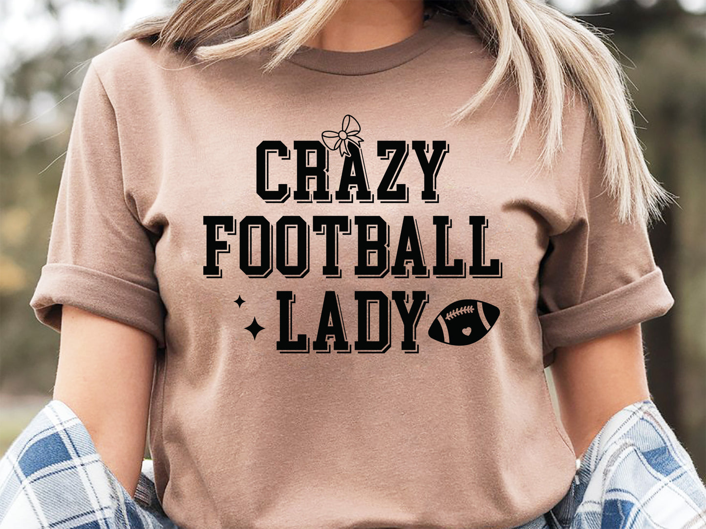 Retro Crazy Football Lady Design SVG