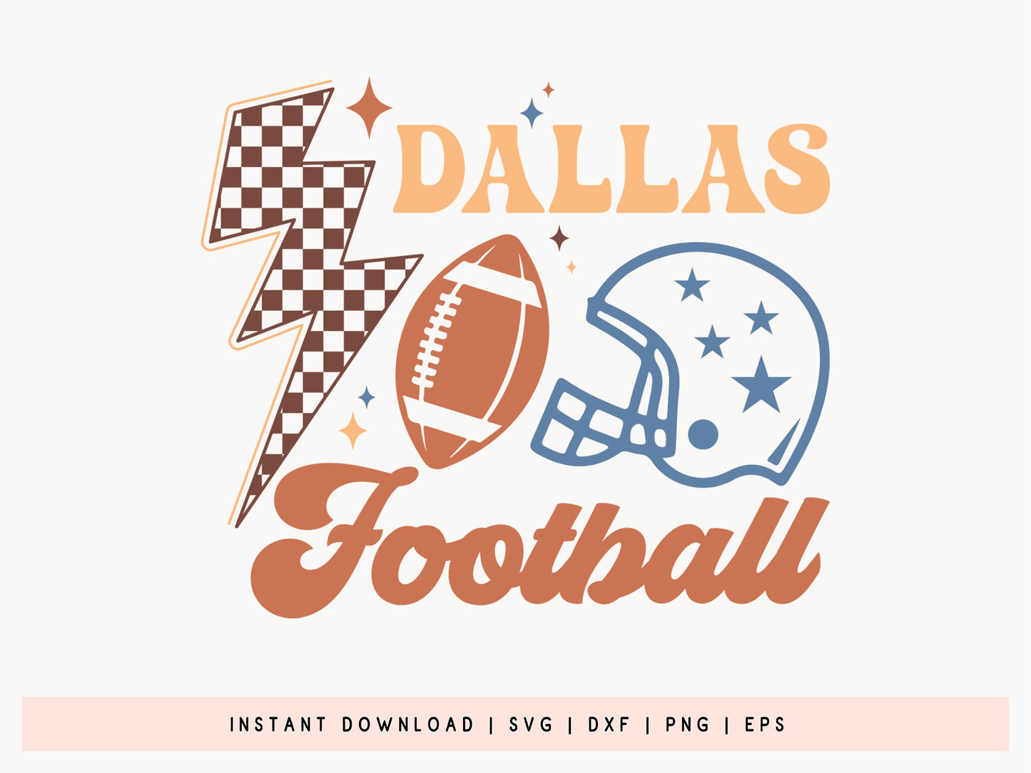 Retro Dallas Football SVG File