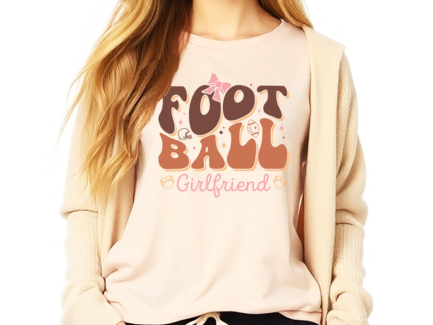 Retro Football Girlfriend SVG Cut File