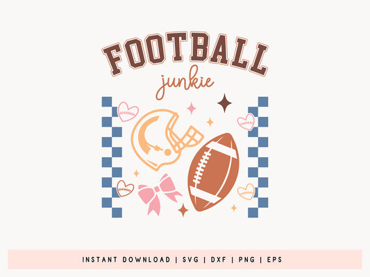 Retro Football Junkie SVG Design