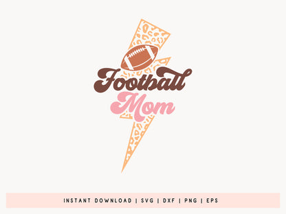 Retro Football Mom SVG Graphic