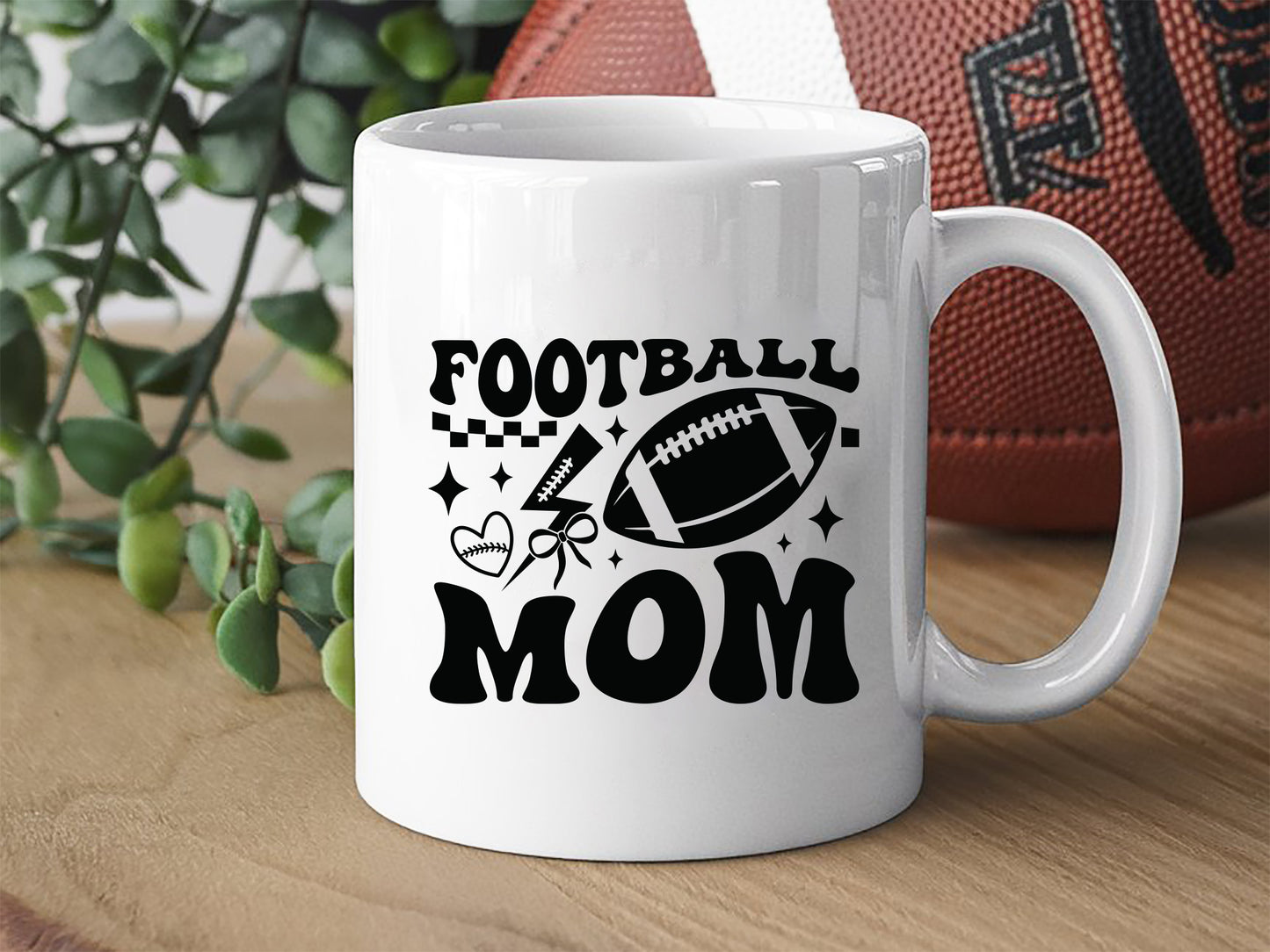 Retro Football Mom SVG Vector