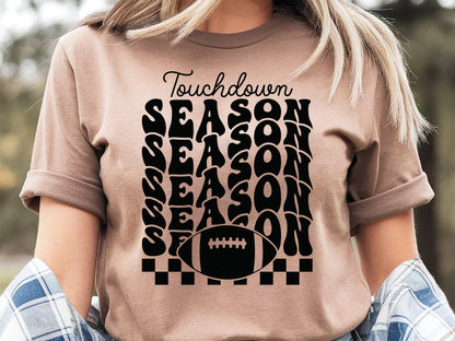 Retro Football SVG Design - Touchdown Season