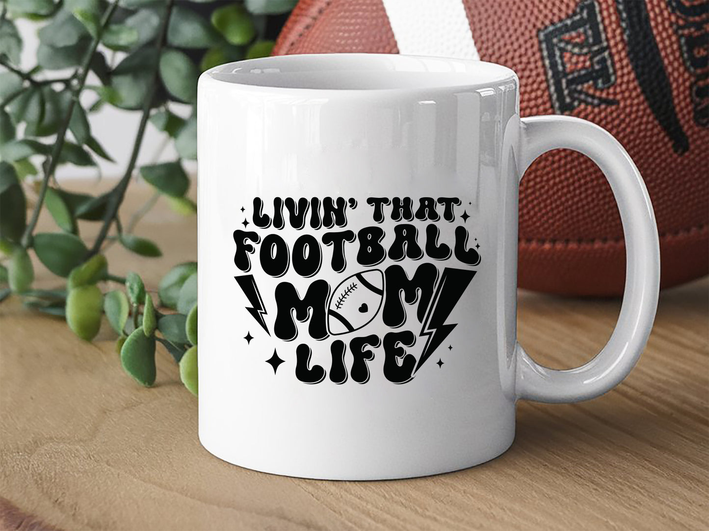 Retro Football SVG PNG - Livin That Football Mom Life