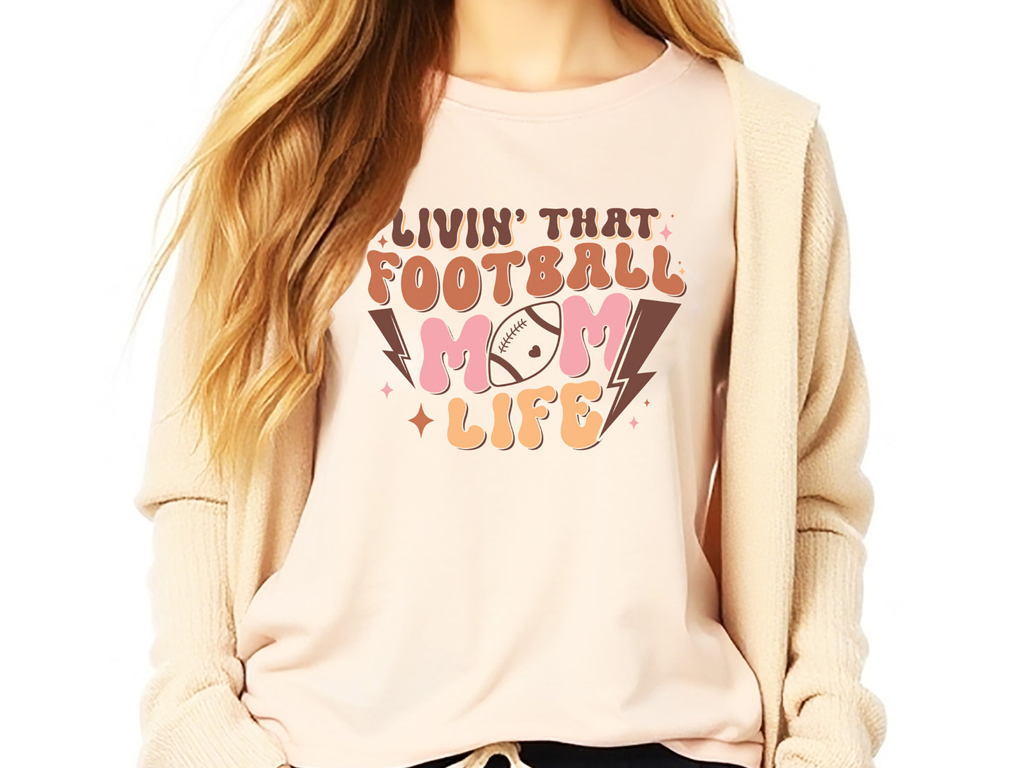 Retro Football SVG PNG - Livin That Football Mom Life