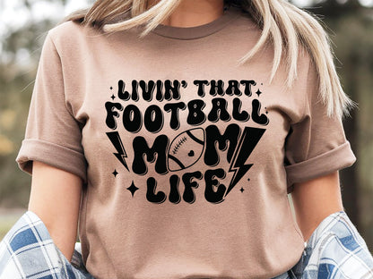 Retro Football SVG PNG - Livin That Football Mom Life