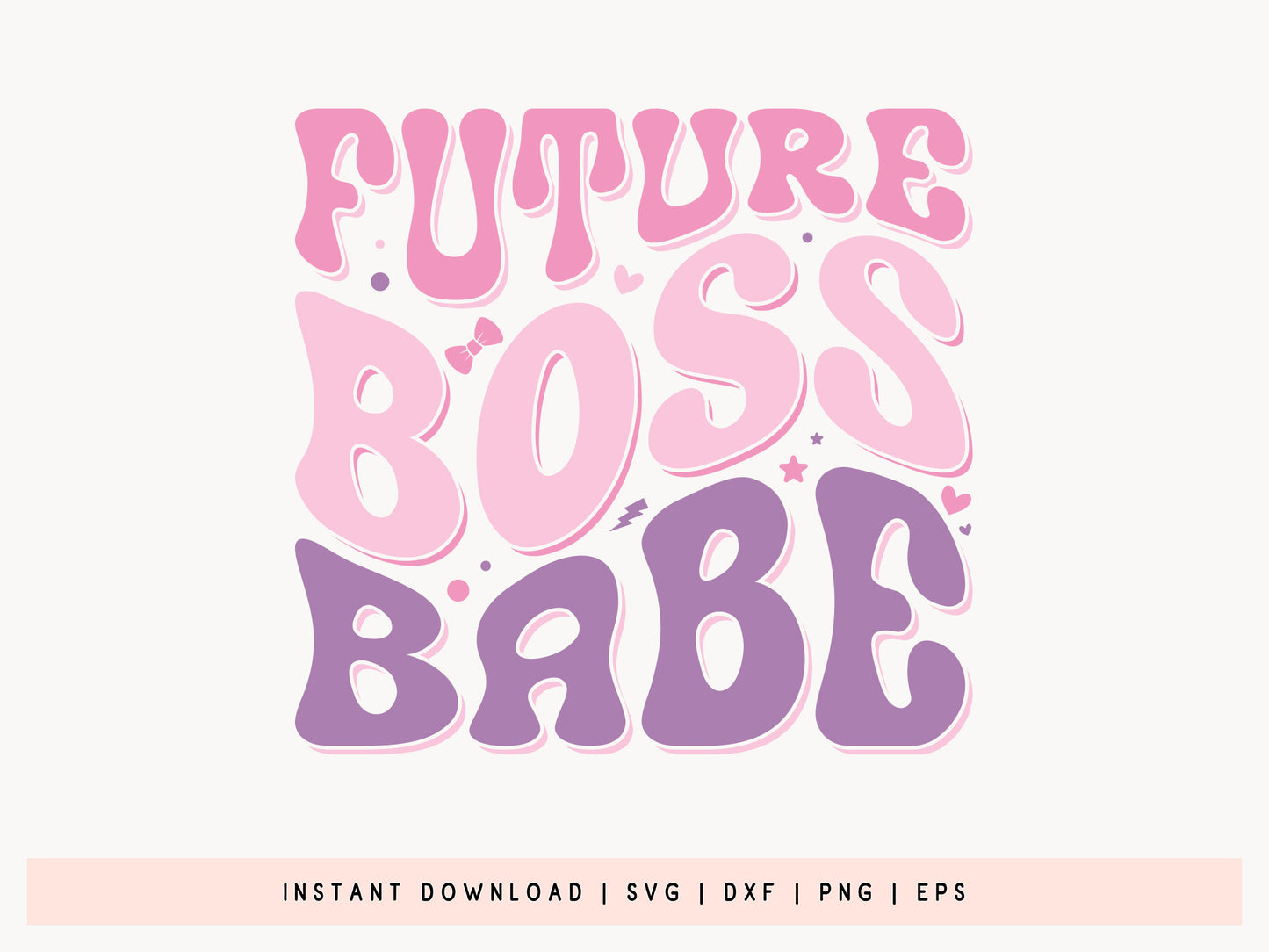 Retro Girl Power SVG Vector - Future Boss Babe