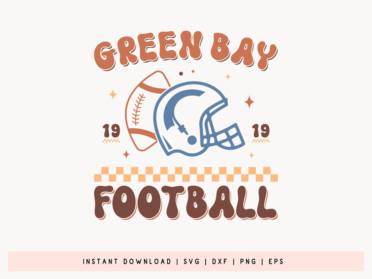 Retro Green Bay Football SVG File