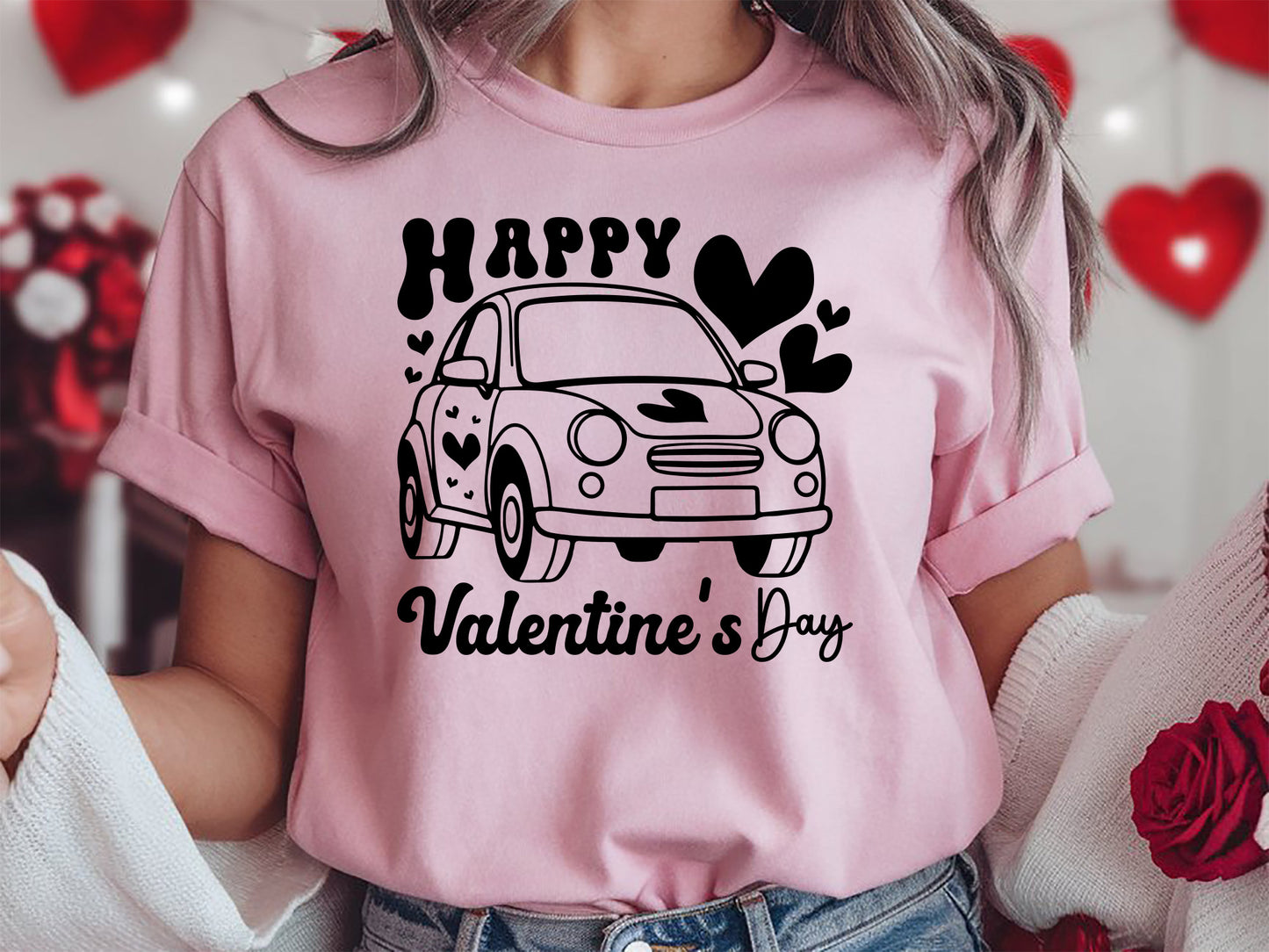 Retro Happy Valentine's Day SVG Design