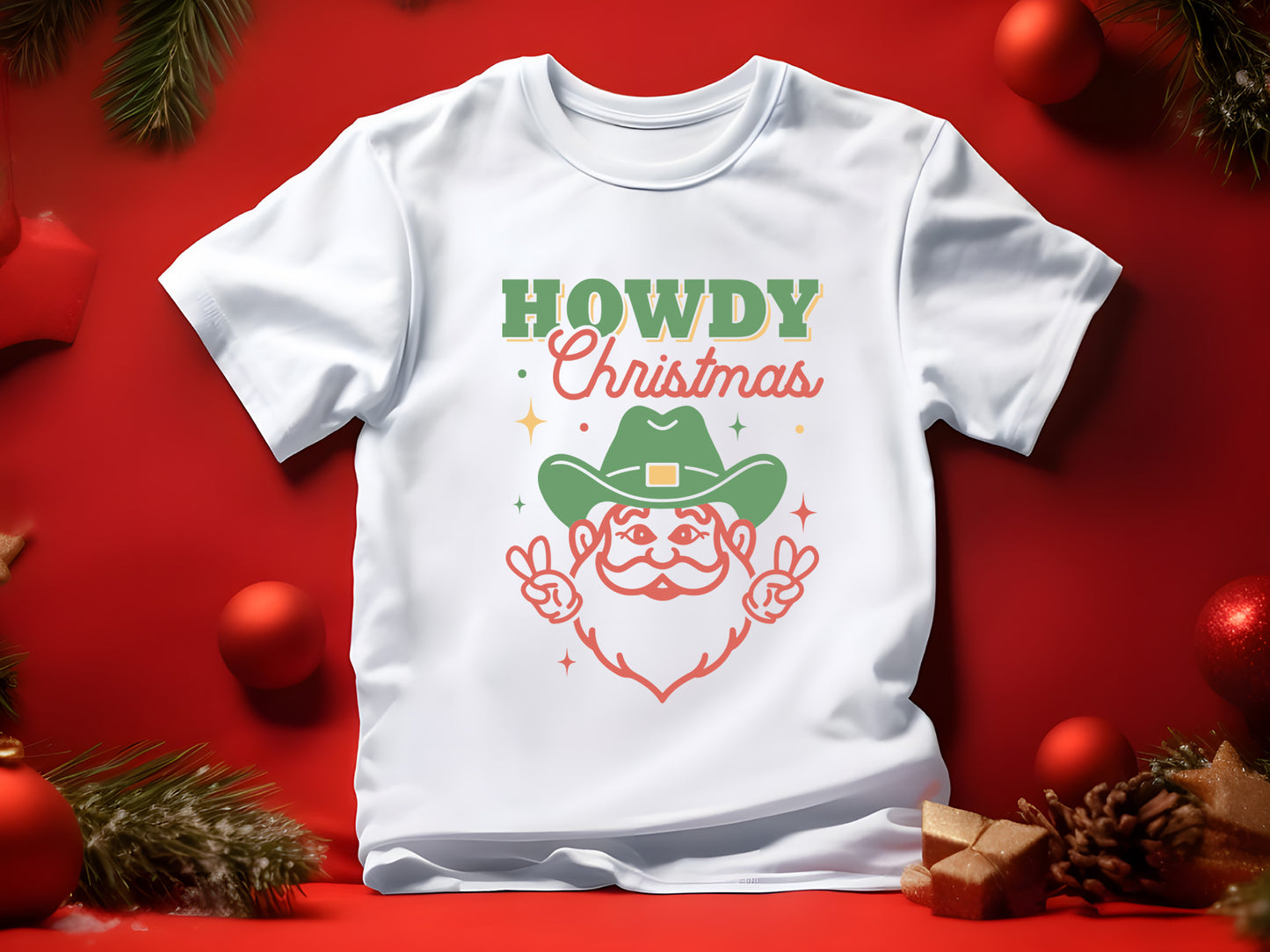 Retro Howdy Christmas SVG File