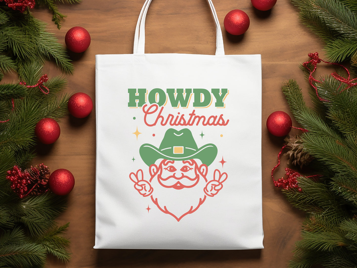 Retro Howdy Christmas SVG File