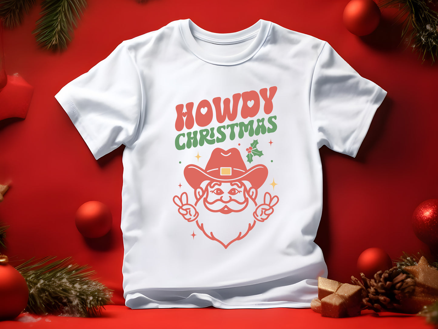 Retro Howdy Christmas SVG