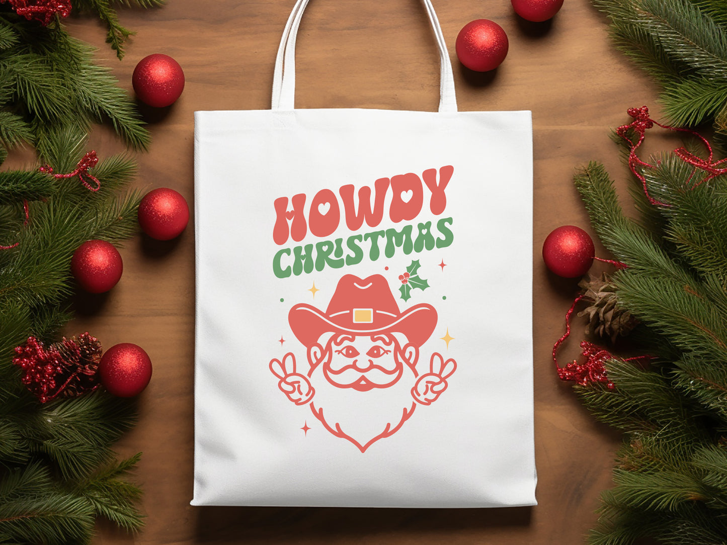 Retro Howdy Christmas SVG