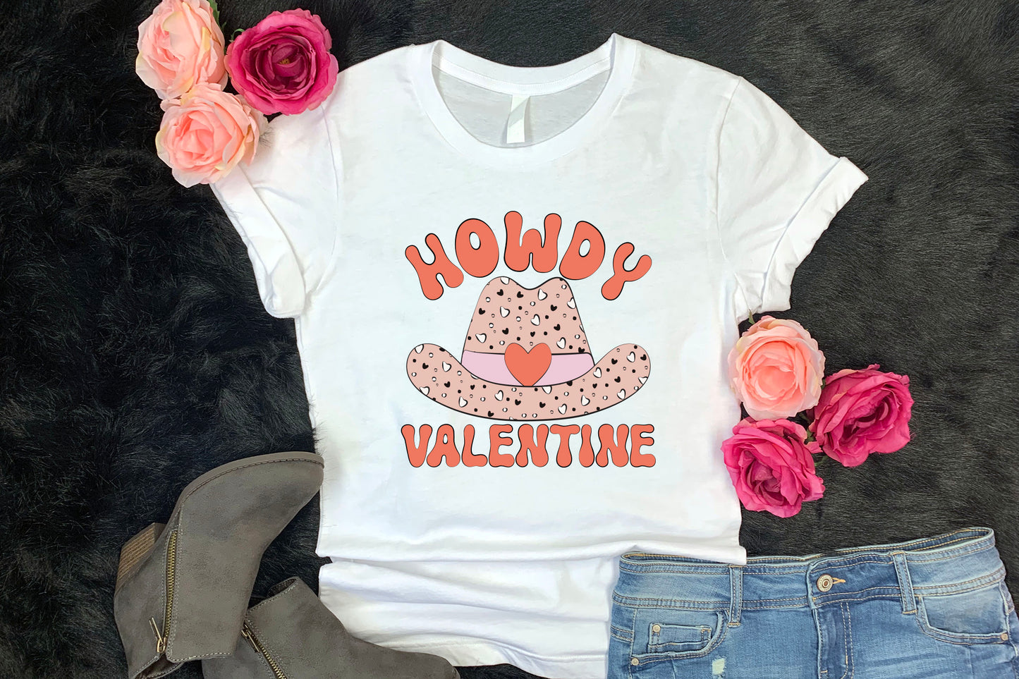 Retro Howdy Valentine PNG Sublimation