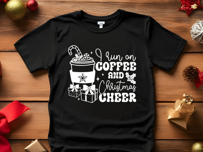 Retro I Run on Coffee and Christmas Cheer SVG Design