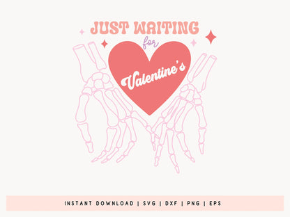 Retro Just Waiting for Valentine's SVG