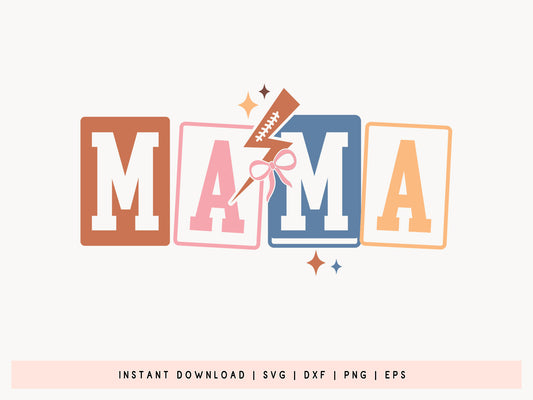 Retro Mama Football SVG Design