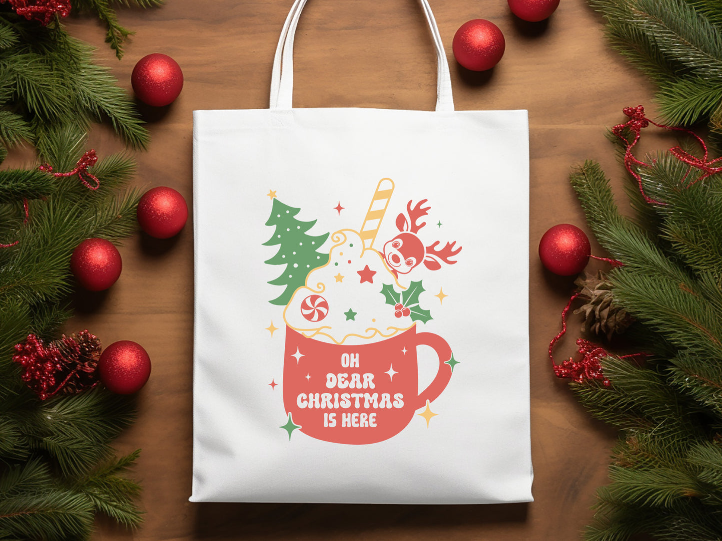 Retro Oh Deer Christmas is Here SVG