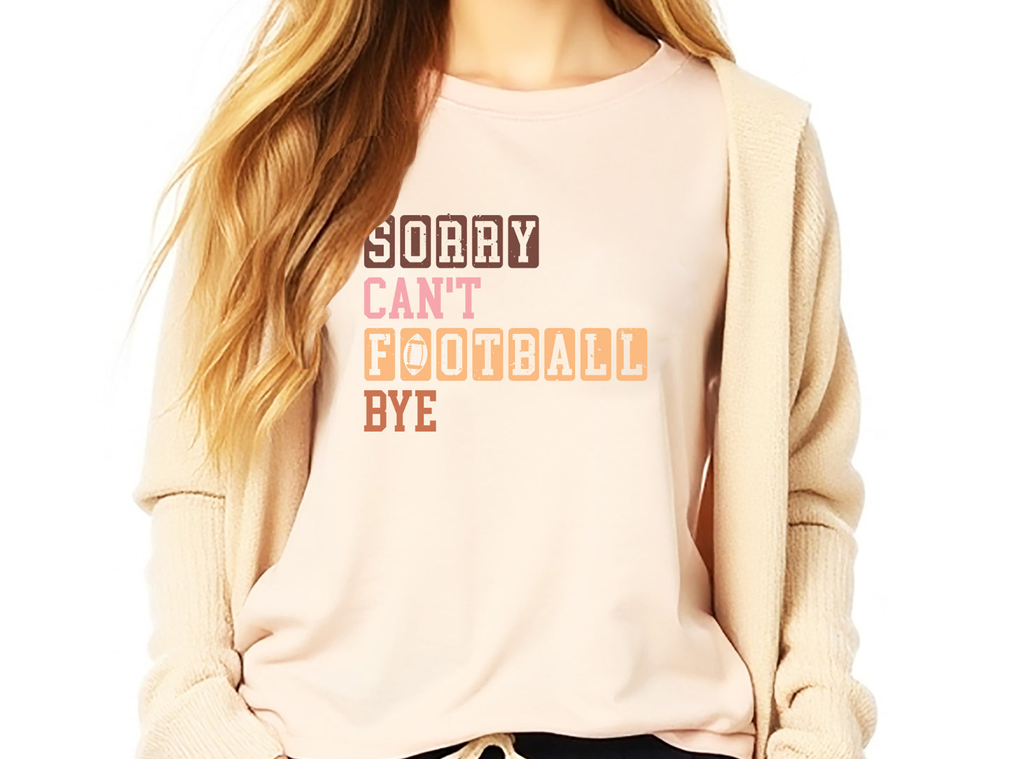 Retro Sorry Can't Football Bye SVG Graphic