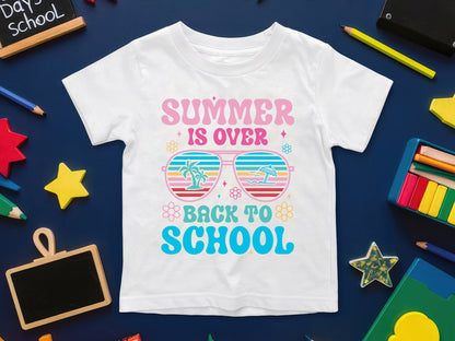 Retro Summer is Over Back to School SVG