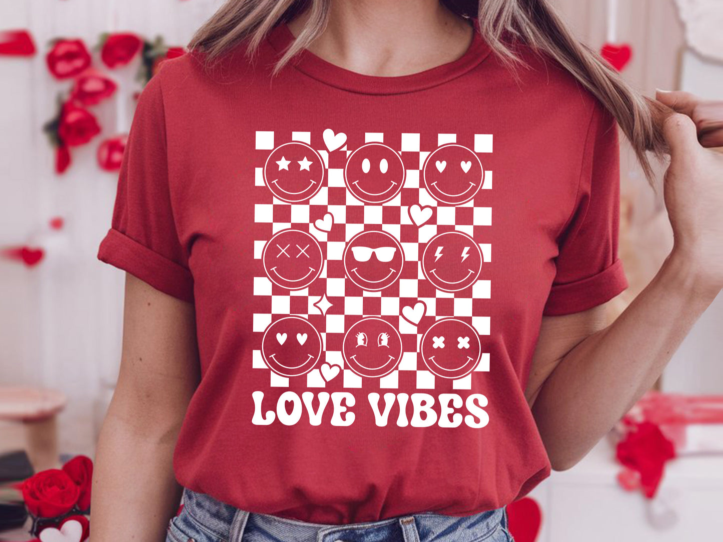 Retro Valentine SVG Cut File - Love Vibes