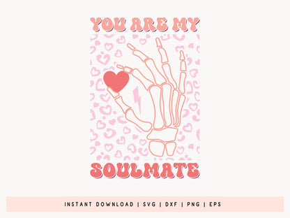 Retro Valentine SVG Graphic - You Are My Soulmate