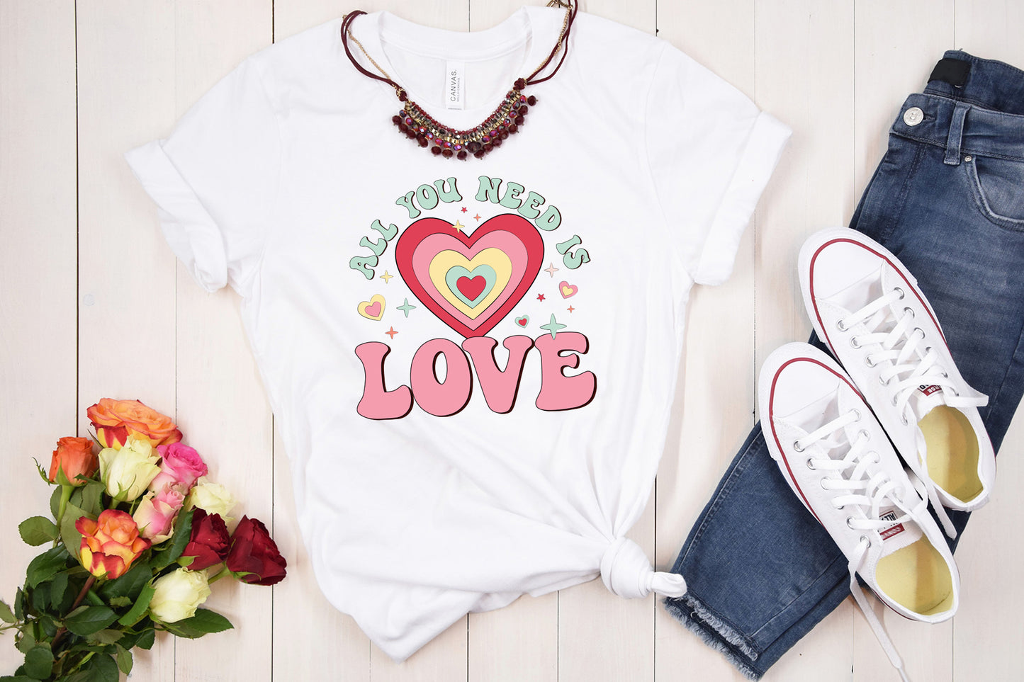 Retro Valentine Sublimation PNG Bundle