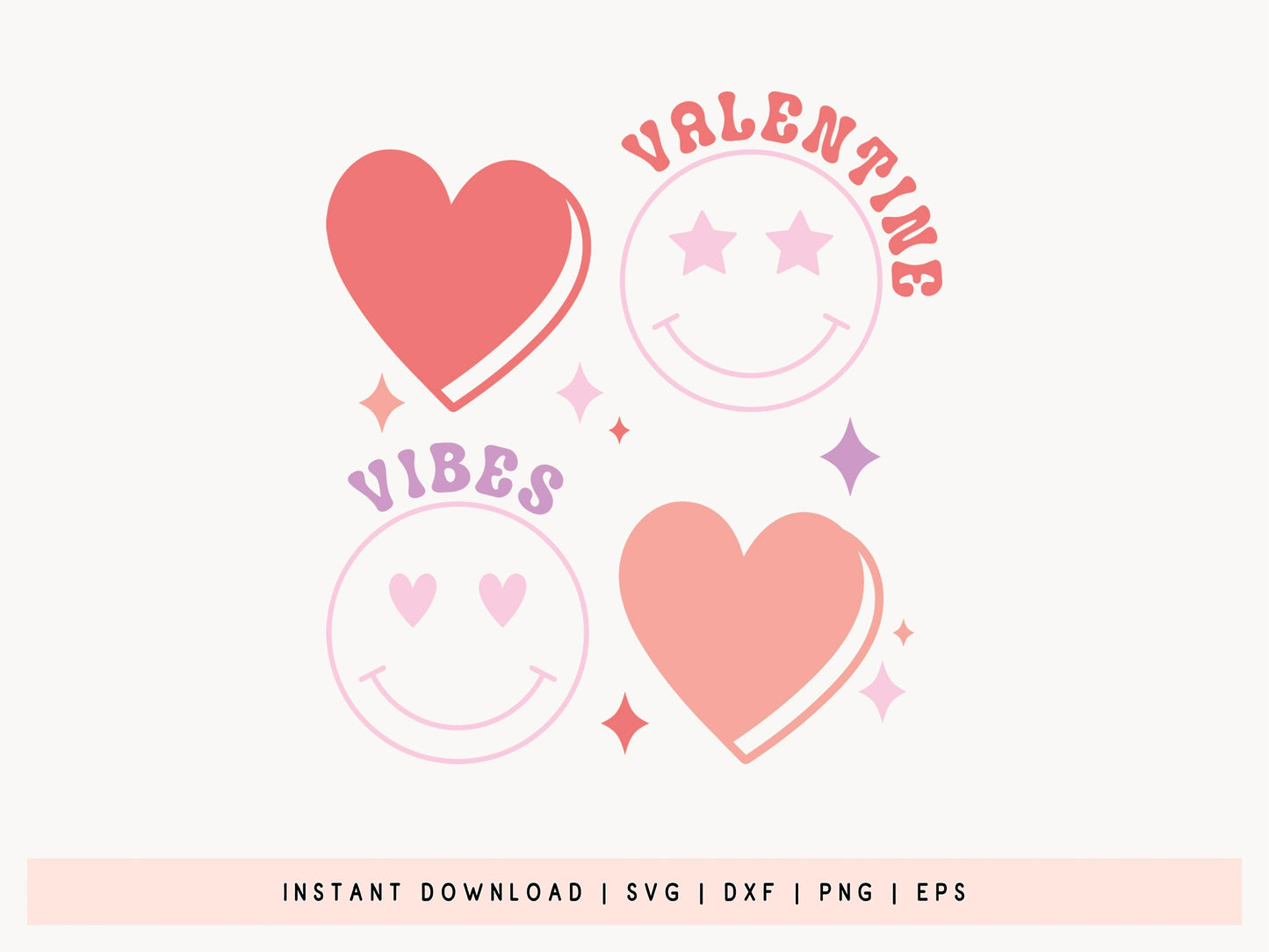 Retro Valentine Vibes SVG Design