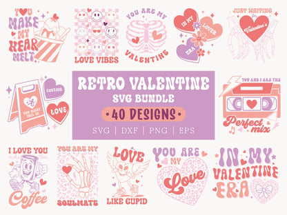 Retro Valentine's Day SVG Bundle