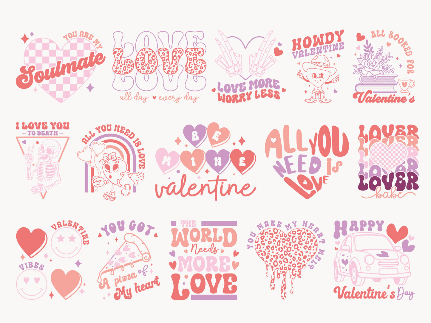 Retro Valentine's Day SVG Bundle