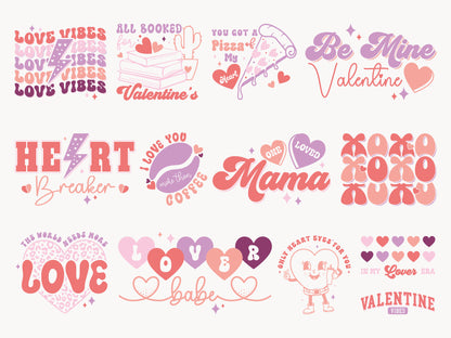 Retro Valentine's Day SVG Bundle