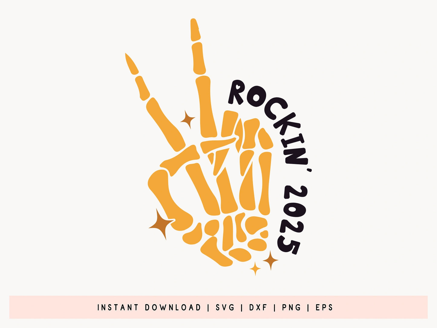 Rockin' 2025 - Happy New Year SVG File