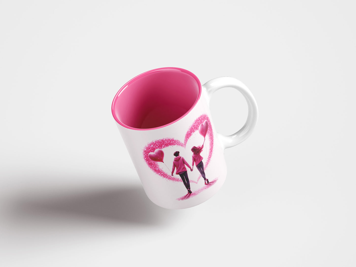 Romantic Valentine's Day Mug Wrap PNG