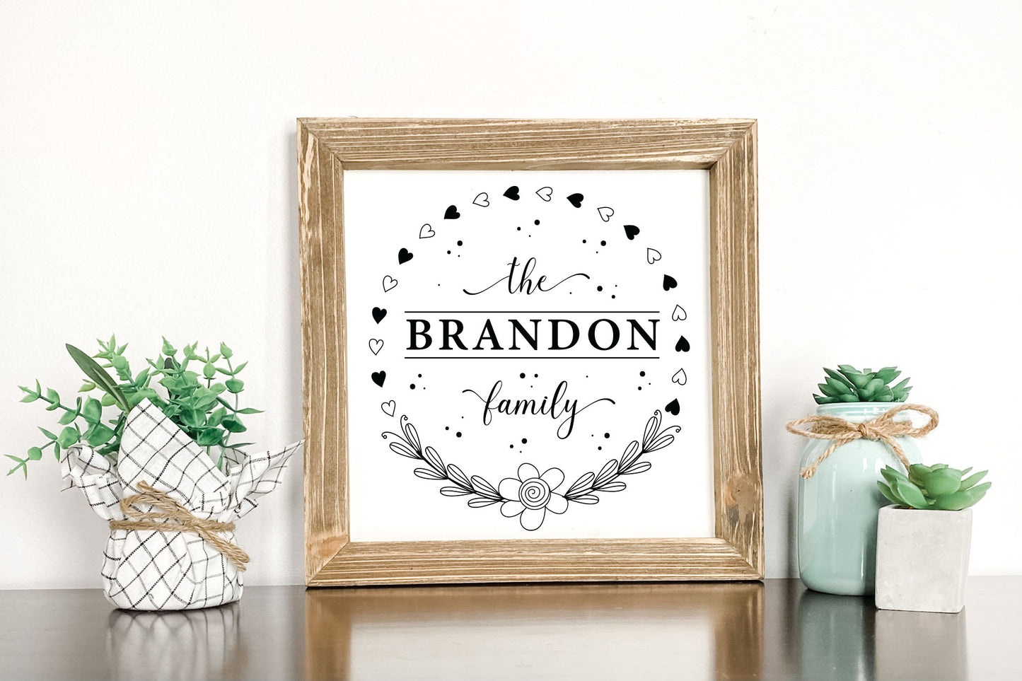 Round Family Monogram Sign Design SVG