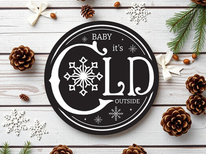 Round Winter Sign SVG Bundle