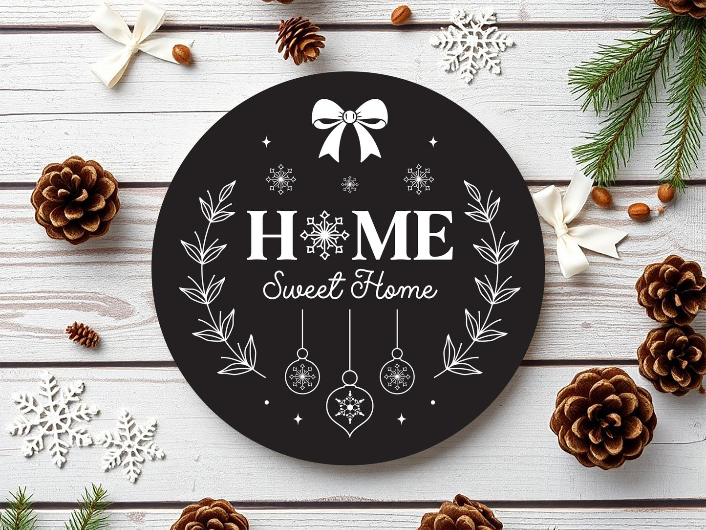 Round Winter Sign SVG Bundle