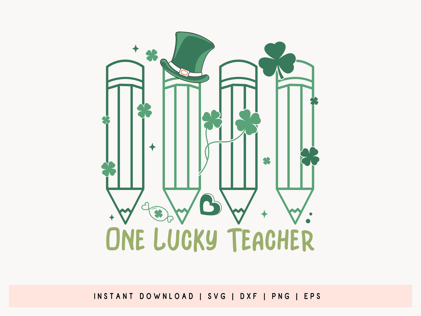 Saint Patrick Day SVG, One Lucky Teacher