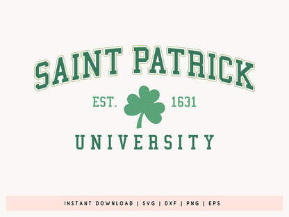 Saint Patrick University SVG Cut File