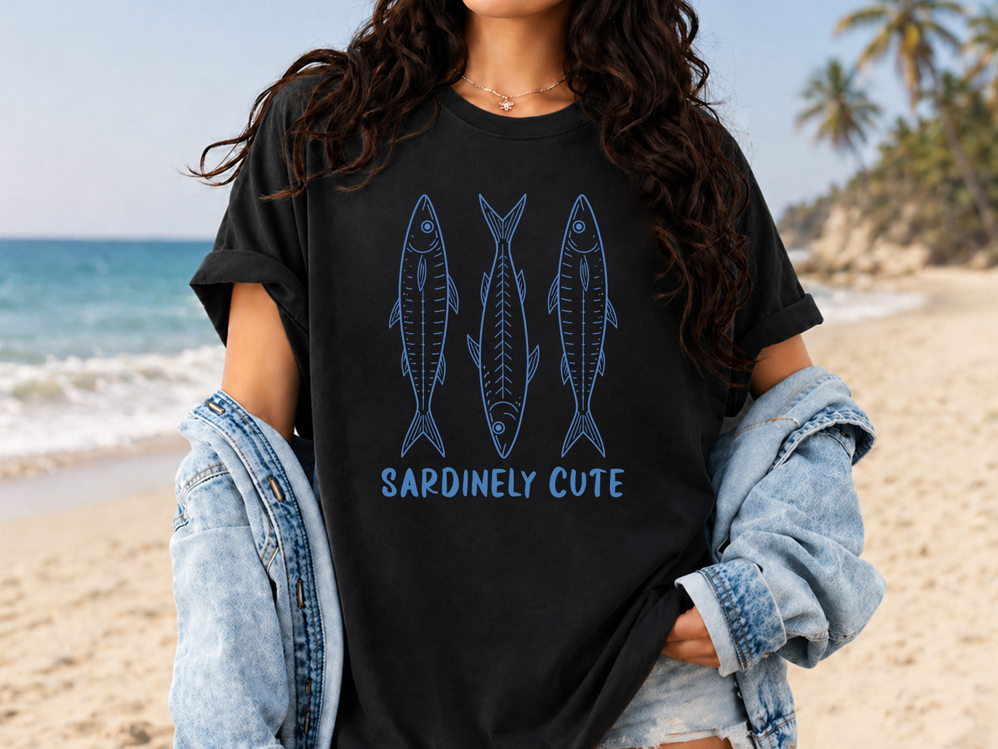 Sardinely Cute, Coastal Summer Sardine PNG Sublimation